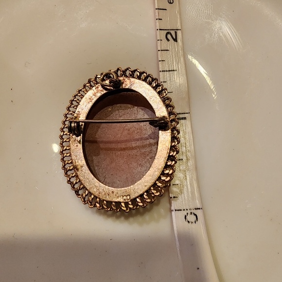 Reserved MIKEYSMIMI 1900s antique estate cameo brooch pendant hand carved shell - Picture 14 of 16